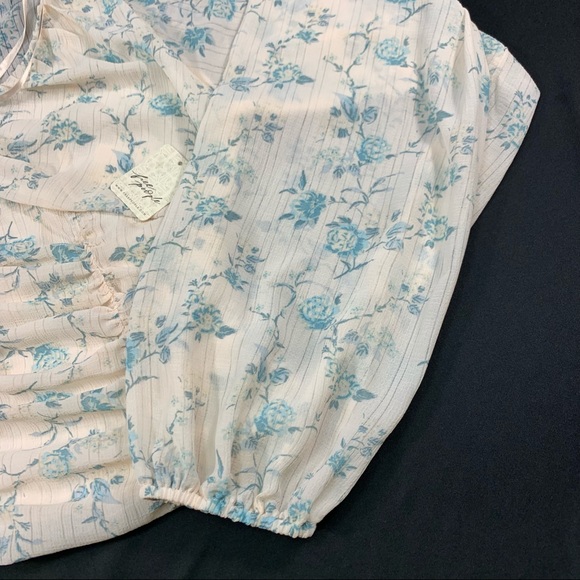 Free people final rose blouse v neck long sleeve - Picture 7 of 10